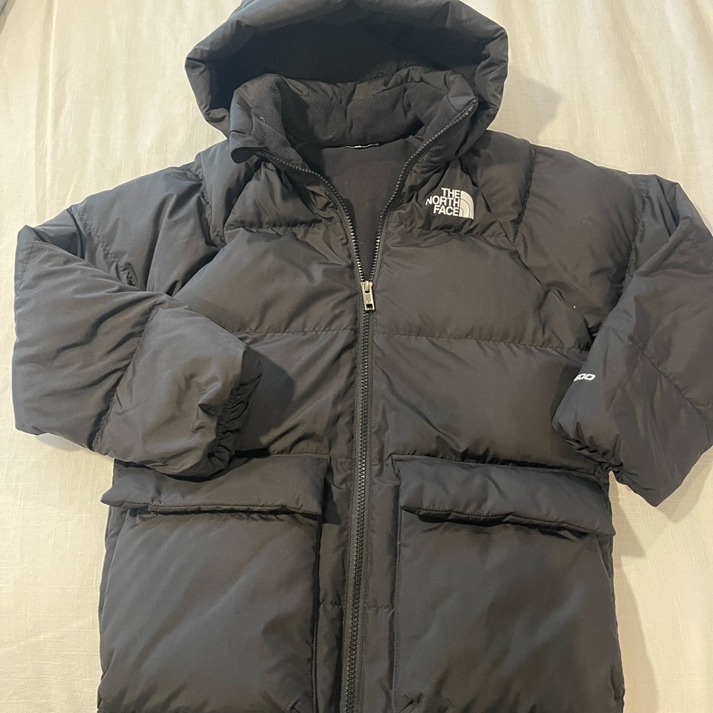 The North Face Kids Black North fleece-lined  Puffer / short parka Jacket 7/8